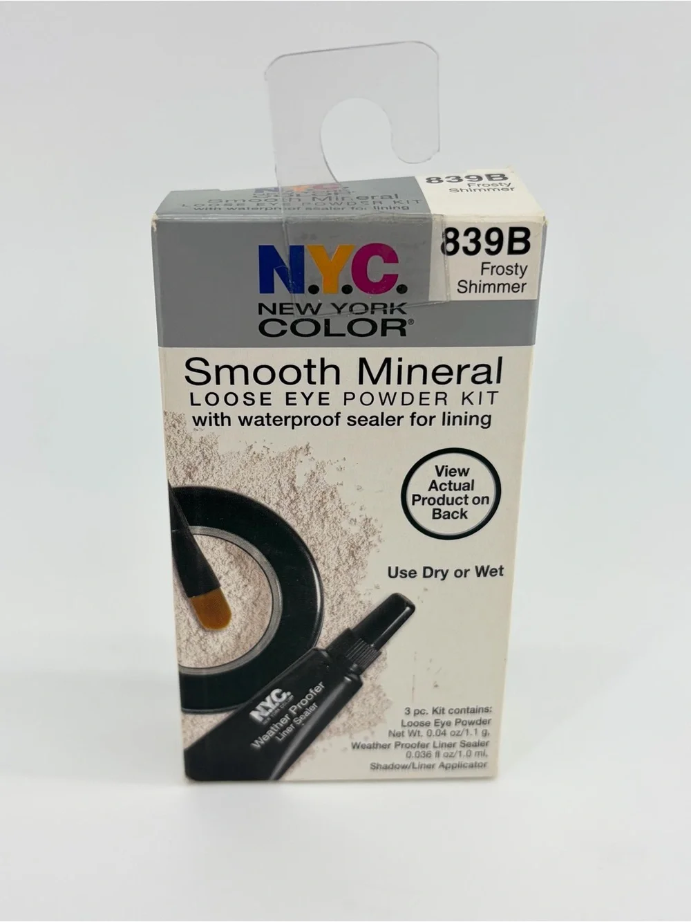 NYC New York Color Smooth Mineral Loose Eye Powder Kit 839B Frosty Shimmer